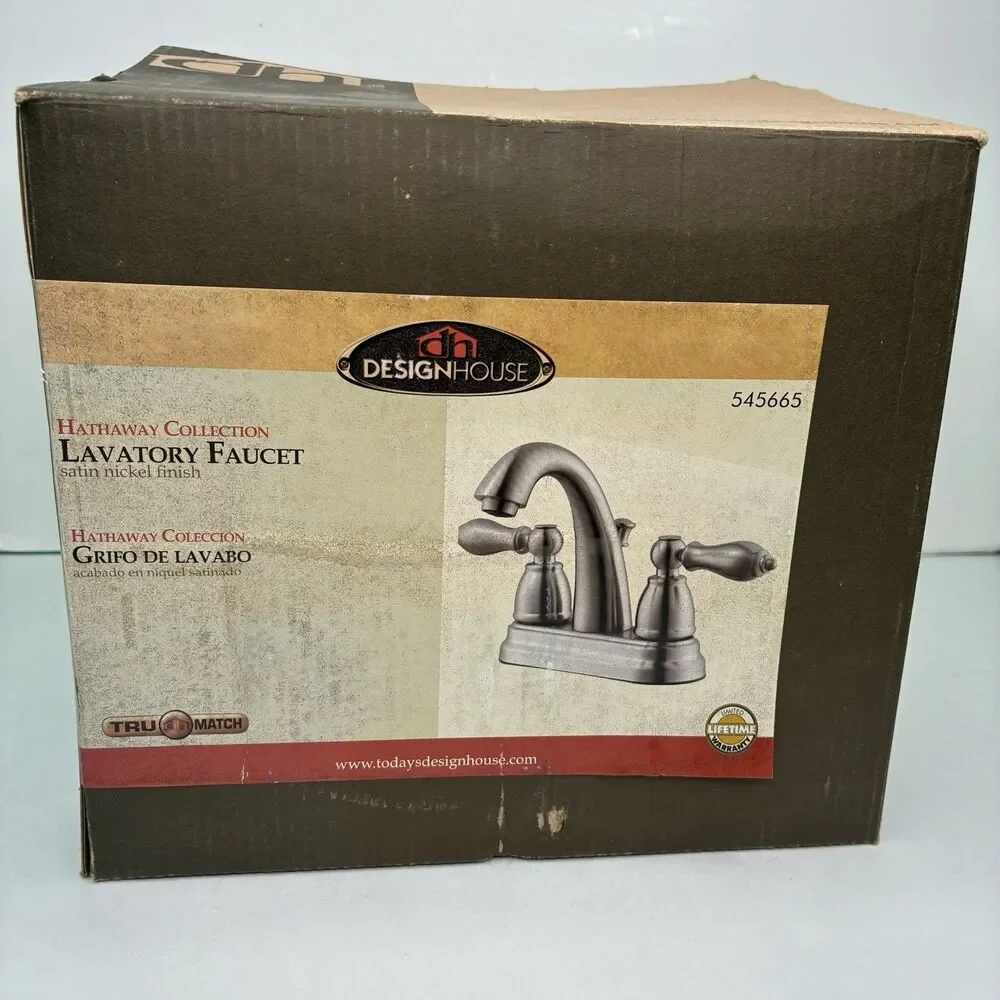 Design House Hathaway Collection 2 Handle Bathroom Faucet 545665 Satin Nickel